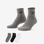 Meias Cano Baixo Nike Everyday Cushioned - Adulto CINZA CLA/LARANJ CLA