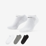 Meias Cano Curto Nike Everyday Cushioned - Adulto CINZA CLA/LARANJ CLA