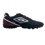 Chuteira Society Umbro Attak Eternal - Adulto PRETO/VERMELHO