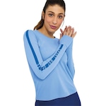 Camiseta Alto Giro Skin Fit - Feminina AZUL