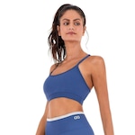 Top Alto Giro Bodytex Rolete - Feminino AZUL ESCURO