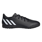 Chuteira de Society adidas Predator Edge 22.4 TF - Adulto PRETO/BRANCO