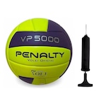 Bola Vôlei Penalty VP 5000 X + Bomba de Ar AMARELO/ROXO