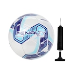 Bola de Futebol de Campo Penalty Storm XXI + Bomba de Ar BRANCO/AZUL