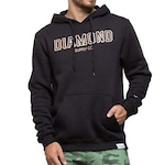 Blusão de Moletom com Capuz Diamond Hometeam SF Hoodie - Masculino PRETO