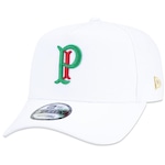 Boné Aba Curva New Era 9Forty A-Frame Futebol Palmeiras - Snapback - Adulto BRANCO