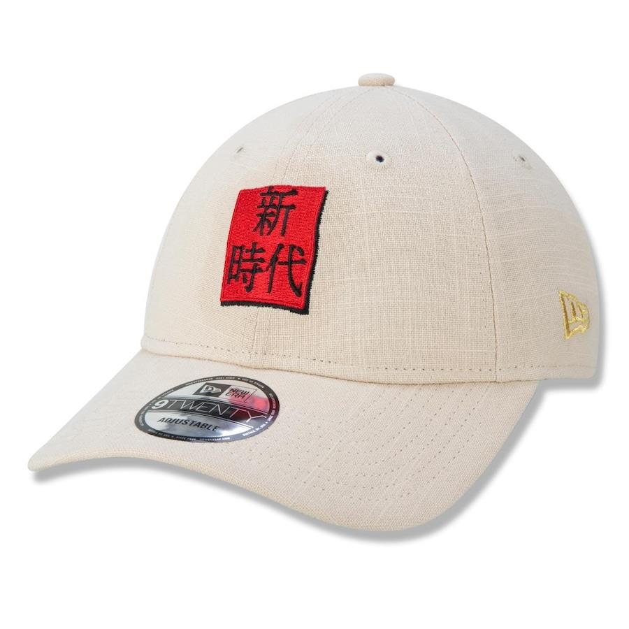 Boné Aba Curva New Era 9Twenty ST China Vibes New Era China - Strapback - Adulto Off White