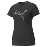 Camiseta Puma Power Graphic Stardust 848826-01 - Feminina PRETO/BRANCO