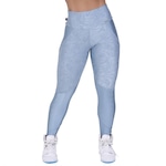 Calça Legging Orbis Fitness Recortes Cirre Relevo - Feminina AZUL