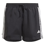 Bermuda adidas 3 Listras - Infantil PRETO