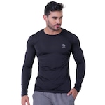 Camisa UV LJ Camisas UV Proteção Solar UV50 + ICE Camiseta Térmica Manga longa Segunda Pele - Unisse PRETO