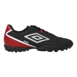 Chuteira Society Umbro Attak Eternal - Adulto PRETO/CINZA/VERMELHO