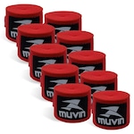 Kit de Bandagem Elástica Muvin - 5m - 5 Pares VERMELHO