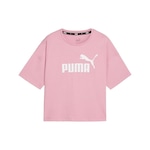 Camiseta Puma Essentials Cropped Logo Tee - Feminina ROSA