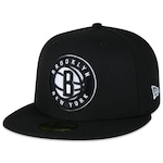 Boné Aba Reta New Era 59Fifty NBA Brooklyn Nets - Fitted - Adulto PRETO