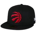 Boné Aba Reta New Era 59Fifty Aba Reta NBA TORONTO RAPTORS Aba Reta Fitted New Era PRETO