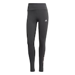 Calça Legging adidas Logo Linear - Feminina CINZA/ROSA CLA