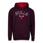 Blusão com Capuz New Era Canguru Chicago Bulls Core College Letter - Masculino VERMELHO