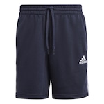 Shorts adidas Essentials 3 Listras - Masculino AZUL ESC/BRANCO