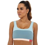 Top Fitness Alto Giro Blackout Bio - Adulto AZUL/ROSA