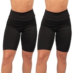 Kit Bermudas Fitness Belmento Leg com 2 Unidades - Feminina PRETO