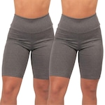 Kit Bermudas Fitness Belmento Leg com 2 Unidades - Feminina CINZA