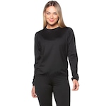 Camiseta Manga Longa Run More Thermo - Feminina PRETO