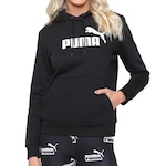 Blusão com Capuz Puma Hood - Feminino PRETO/BRANCO