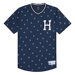 Camiseta Jersey HUF Paisley Warm UP - Masculina AZUL ESCURO