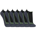 Kit Meia Cano Curto Lupo Performance Fitness - 6 Pares - Adulto PRETO