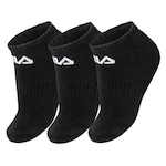 Meia Fila LS330040  39 ao 43 - Pack com 03 Pares - Adulto PRETO