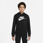 Blusão com Capuz Nike Sportswear Club Fleece - Infantil PRETO