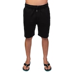 Bermuda Quiksilver Moletom Checker Sig - Masculina PRETO