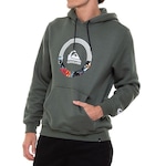 Blusão de Moletom com Capuz Quiksilver Dream Cave Filter - Masculino VERDE