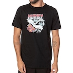 Camiseta Hurley Floral Wave - Masculina PRETO