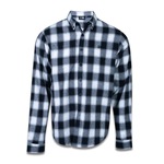 Camisa Manga Longa New Era Xadrez Street - Masculina PRETO/BRANCO