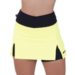 Short Saia Orbis Fitness Dry Poliamida - Feminino CINZA/AMARELO