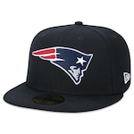 Boné Aba Reta New Era 59Fifty NFL New England Patriots - Fitted - Adulto PRETO