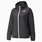 Jaqueta Puma Corta Vento Essentials Solid - Feminina PRETO