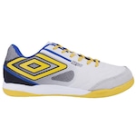 Chuteira Futsal Umbro Pro 5 Bump Club - Adulto BRANCO/AMARELO