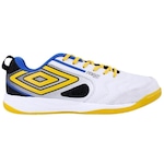 Chuteira Futsal Umbro Pro 5 Bump - Adulto BRANCO/AMARELO