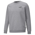 Blusão de Moletom Puma Essentials Small Logo - Masculino CINZA CLA/PRETO