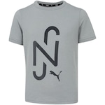 Camiseta Puma Neymar JR Goal - Infantil CINZA CLA/PRETO