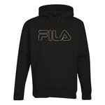 Blusão de Moletom Fila Letter Outline Winter - Masculino PRETO