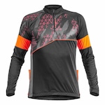 Camisa de Ciclismo Poker Challenge PRETO/LARANJA CLA