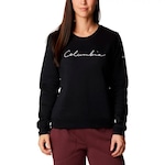 Jaqueta de Moletom sem Capuz Columbia Trek Graphic Crew - Feminina PRETO