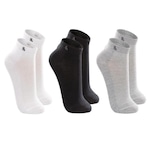 Kit de Meias Cano Curto Lupo Esportiva - 6 Pares - Adulto BRANCO/CINZA