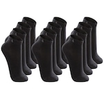 Kit de Meia Cano Curto Lupo Esportiva - 12 Pares - Adulto PRETO