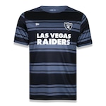 Camiseta New Era Las Vegas Raiders Soccer Style Lines  - Masculina PRETO