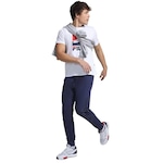 Calça Jogger de Moletom Fila Letter - Masculina AZUL ESCURO